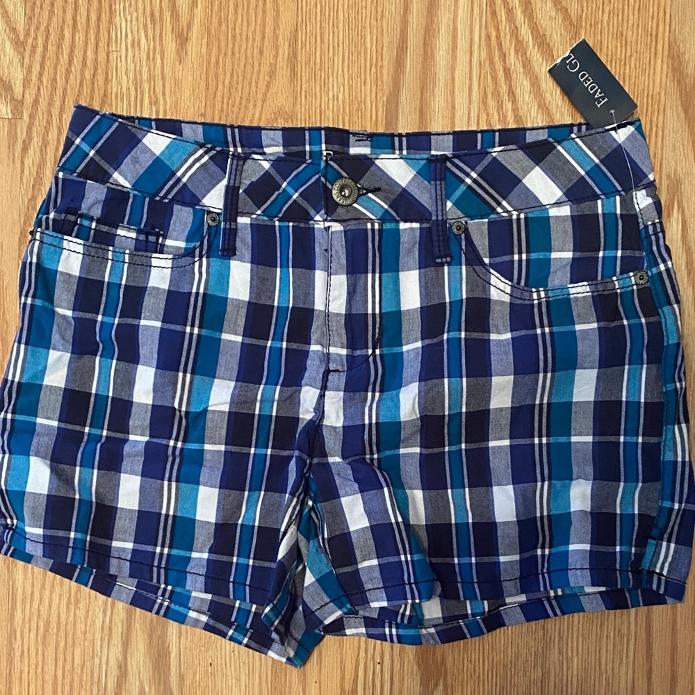 Plaid Blue Women's Shorts - Unbranded